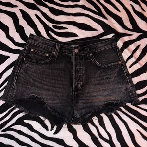 ARITZIA DENIM FORUM Black Jean Shorts